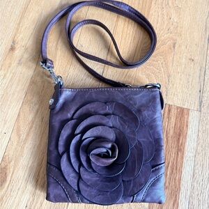 Elegant Brown Floral Women's Bag
